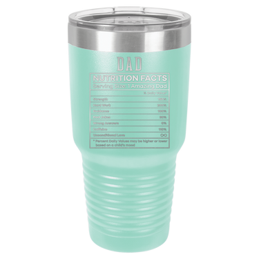 Dad Nutrition Facts 30oz Ringneck Tumbler